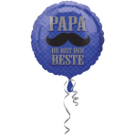 Standard Papa du bist der Beste Foil Balloon Round S40 Packaged 43 cm