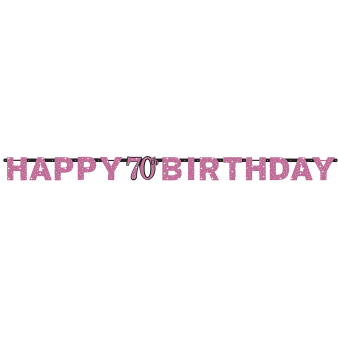 Letter Banner 70 Sparkling Celebration - Pink Folie 213 x 16.2 cm