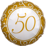 Standard Goldhochzeit 50 Jahre Foil Balloon S40 Packaged 43 cm