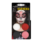 Aqua Kit Day Of The Dead (4 x Face Paint 3.5 g / 1 Brush)
