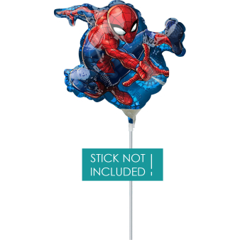 Mini Shape Spider-Man Foil Balloon A30 Bulk 17 cm x 25 cm Mini Shape Spider-Man Foil Balloon A30 Bulk 17 cm x 25 cm