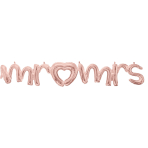 Script Phrase Phrase Mr & Mrs Foil Balloon G50 Packaged 149 cm x 25 cm