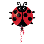Junior Shape Happy Lady Bug Foil Balloon S50 Packaged 45 cm x 48 cm