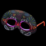 Glow Stick Mask Black Ornamental Plastic 19 x 11 cm