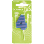 Candle 4 Dots & Stripes Height 7.6 cm