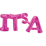 SuperShape "Phrase IT'S A (Pink)" Foil Balloon , P35, packed, 50 x 22cm