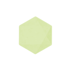 6 plates hexagonal Vert Decor, 15,8 x 13,7cm, green