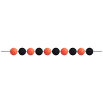 Pom Pom Garland Black Orange