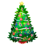 SuperShape Green Christmas Tree Foil Balloon P40 Packaged 66 cm x 91 cm