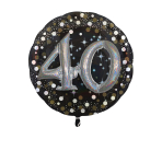 Multi Sparkling Birthday 40 Foil Balloon P75 Packaged 91 cm x 91 cm
