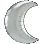 SuperShape Platinum Crescent Foil Balloon P30 Bulk 89 cm