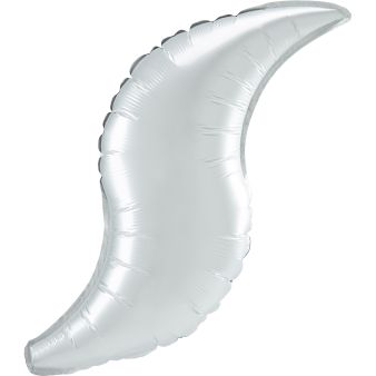 SuperShape Satin White Curve Foil Balloon S50 Bulk 91 cm