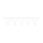 Pennant Banner Frosty White Plastic 1000 x 32 cm