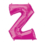 SuperShape Letter Z Pink Foil Balloon L34 Packaged 63cm x 83cm