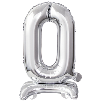 Mini Number 0 Silver Foil Balloon N16 Packaged 36 cm x 22 cm Mini Number 0 Silver Foil Balloon N16 Packaged 36 cm x 22 cm