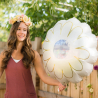 SuperShape Satin Purple Daisy Foil Balloon P35 Packaged 53 cm