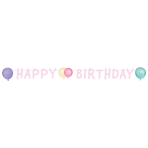 Letter Banner Happy Birthday Pastel Paper 150 x 13.8 cm