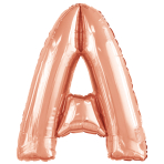 Large Letter A Rose Gold Foil Balloon N34 Packaged 86 cm x 67 cm