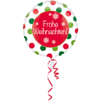 Standard Frohe Weihnachten Foil Balloon Round S40 Packaged 43 cm