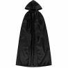 Costume Accessory Black Hooded Cape One size