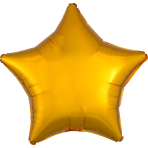 Standard Metallic Gold Star Foil Balloon C16 Packaged 48 cm