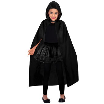Costume Accessory Black Hooded Cape - Child Costume Accessory Black Hooded Cape - Child