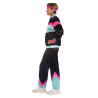 Adult Costume 80s Shell Suit Black Size XL
