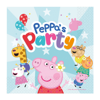 16 Lunch Napkins Peppa Pig 33 x 33 cm 16 Lunch Napkins Peppa Pig 33 x 33 cm