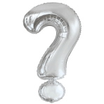 Large Letter ? Silver Foil Balloon N34 Packaged 89 cm x 53 c
