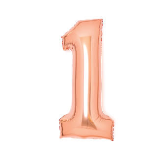 Medium Number 1 ; Foil Balloon N26 Packaged 65 cm x 35 cm Medium Number 1 ; Foil Balloon N26 Packaged 65 cm x 35 cm