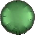Standard Satin Satin Luxe Emerald Round Foil Balloon S15 Packaged 43 cm