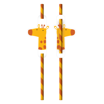 8 Drinking Straws Get Wild Paper 8 Drinking Straws Get Wild Paper