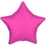 Standard Neon Pink Star Foil Balloon C17 Packaged 43 cm