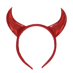 Headband Devil Horns  Red One size