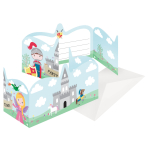 8 Invitations & Envelopes Princess & Knight