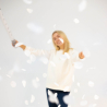 Confetti Cannon Rose Petals White Paper 40 cm