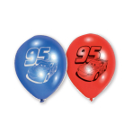 6 Latex Balloons Cars 22.8 cm / 9"