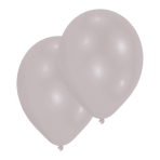 25 Latex Balloons Metallic Silver 27.5 cm / 11"