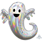 Supershape Holographic Iridescent Ghost Foil Balloon, P40 packaged