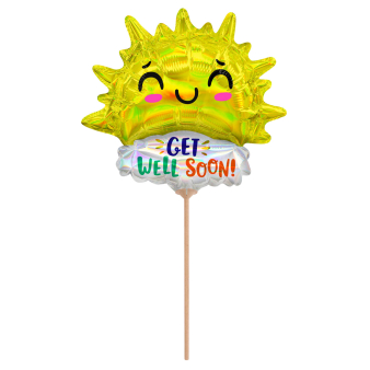 Mini Shape Get Well Happy Sun Foil Balloon A30 Airfilled Mini Shape Get Well Happy Sun Foil Balloon A30 Airfilled
