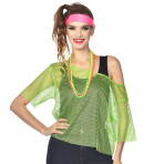 Womens Costume 80s mesh shirt - green S/M