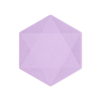 6 plates hexagonal Vert Decor, 20,8x18,1cm, purple
