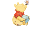 Mini Shape Winnie the Pooh Full Body Foil Balloon A30 Bulk 20 cm x 33 cm