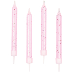10 Spiral Candles Glitter Height 6.3 cm