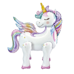 Multi Unicorn Foil Balloon H60 Packaged 55 cm x 63 cm