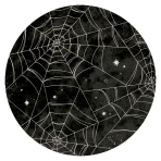 8 Plates Spiderweb Round Paper 23 cm