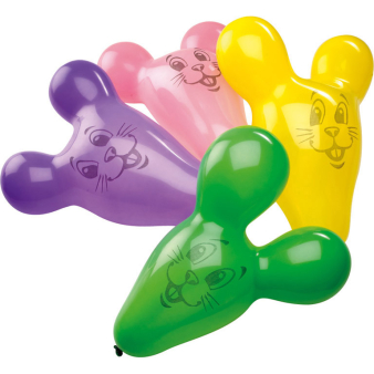 4 Latex Balloons Shapes Giant Mouse 55.9 cm / 22"