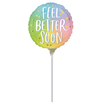 9" Mini Feel Better Ombré Foil Balloon A20 Airfilled 9"/23 c 9" Mini Feel Better Ombré Foil Balloon A20 Airfilled 9"/23 c