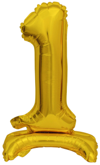 Mini Number 1 Gold Foil Balloon N16 Packaged 39 cm x 22 cm Mini Number 1 Gold Foil Balloon N16 Packaged 39 cm x 22 cm