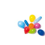 20 Latex Balloons Shapes & Colours Assorted